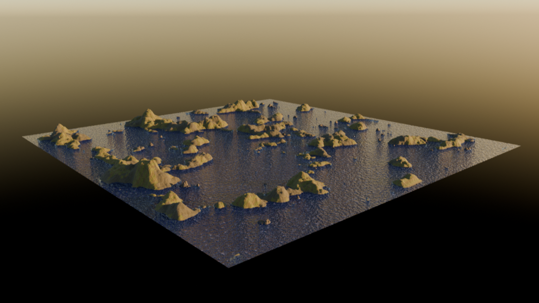 Islas y mares generados